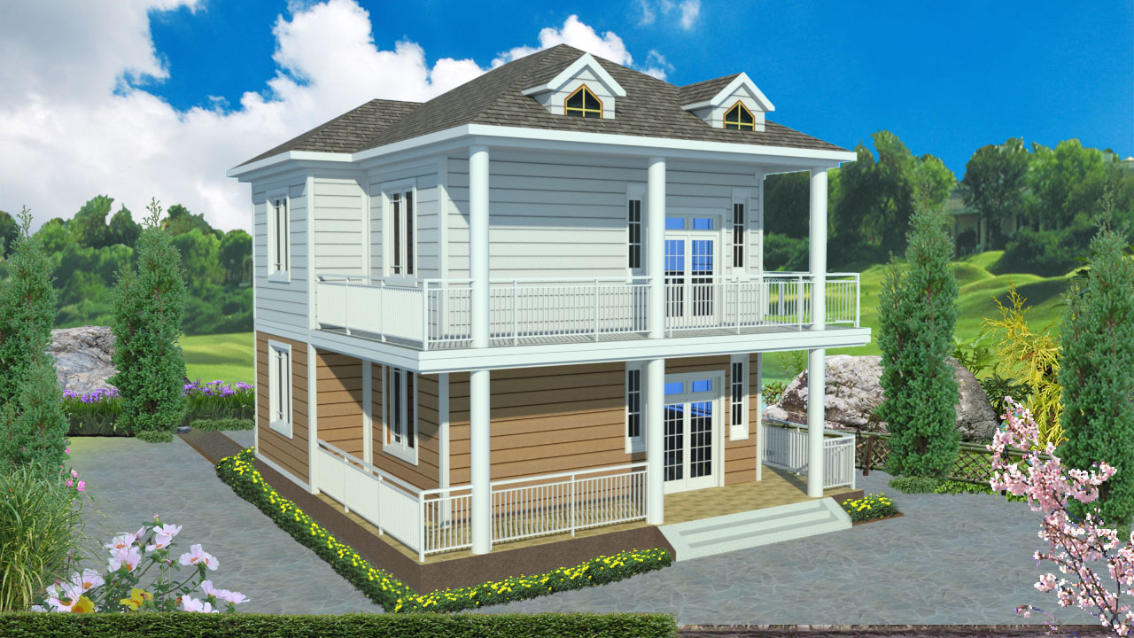 集装箱别墅效果图