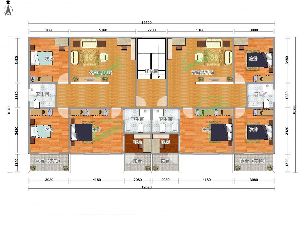 美式二层集装箱别墅设计图