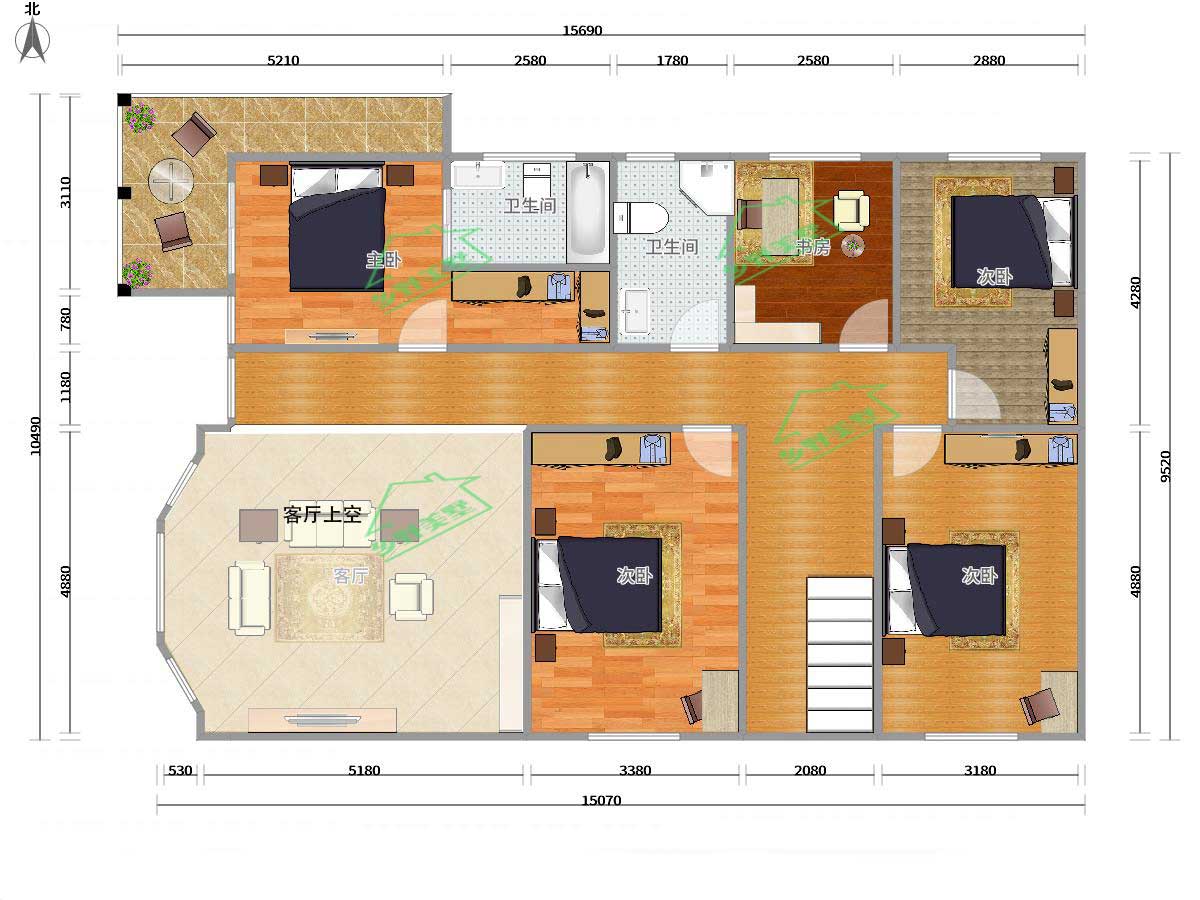 古典集装箱别墅平面图